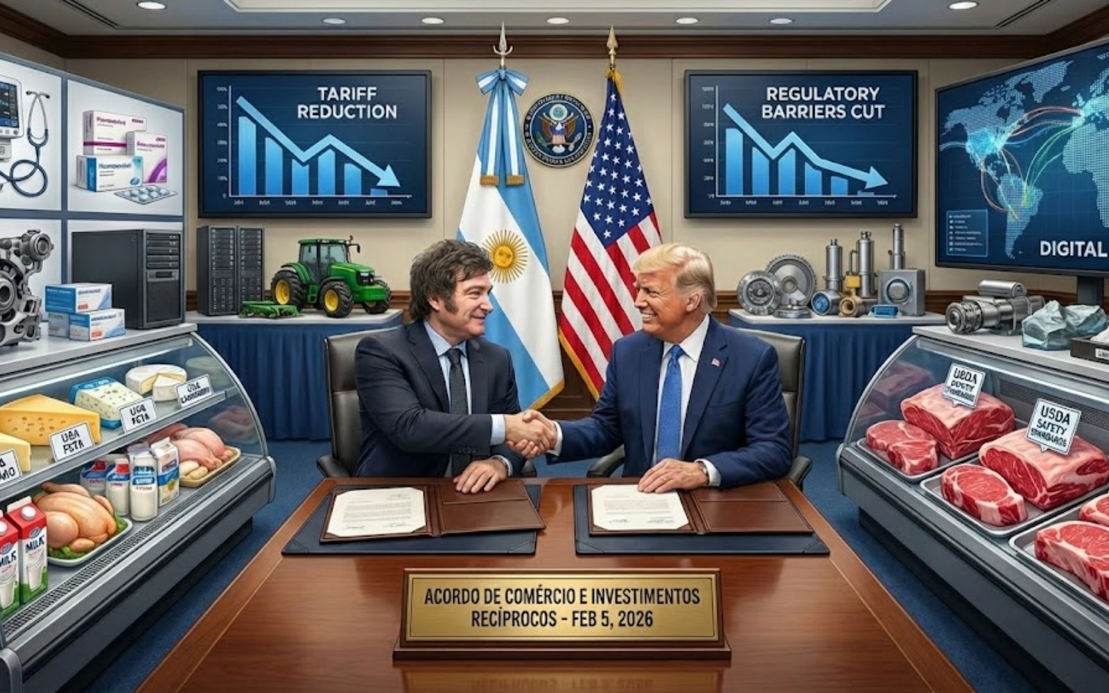 Acordo Argentina–EUA: o que muda no agro e nos lácteos - Cia do Leite - Transformamos qualidade do leite e produtividade das fazendas